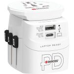 Adapter, világutazóknak, 1xUSB-A, 1xUSB-C PD, 45W, USB-C kábel, SKROSS