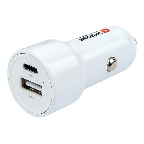 Autós töltő, USB-C kábellel, 1xUSB-A, 1xUSB-C PD, 65W, SKROSS