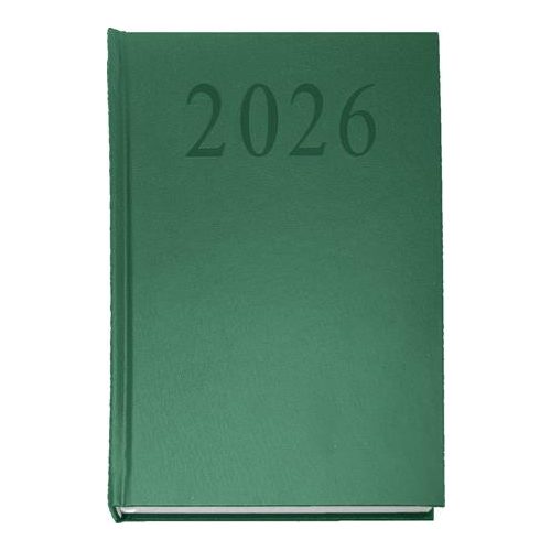 Naptár, tervező, A5, napi, 2026, zöld