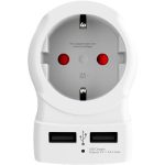 Adapter, Egyesült Királyságba utazóknak, USB, földelt, SKROSS