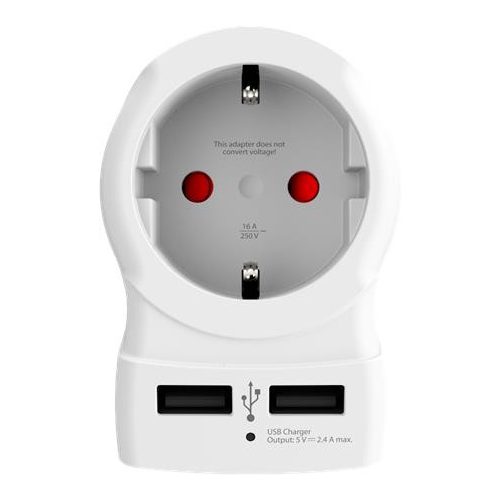 Adapter, Egyesült Királyságba utazóknak, USB, földelt, SKROSS