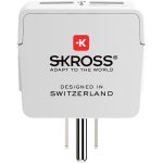 Adapter, Egyesült Államokba utazóknak, USB, földelt, SKROSS