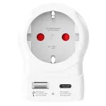 Adapter, Egyesült Királyságba utazóknak, USB-C + USB-A, SKROSS