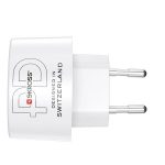 Hálózati töltő, 1xUSB-A, 1xUSB-C, PD, 45W, GaN, USB-C kábel, SKROSS