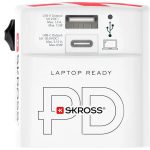 Hálózati töltő, világutazóknak, 1xUSB-A, 1xUSB-C PD, 65W, USB-C kábel, SKROSS