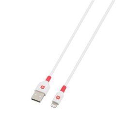 Töltőkábel, USB-A/Lightning (Apple),  2m, SKROSS, fehér