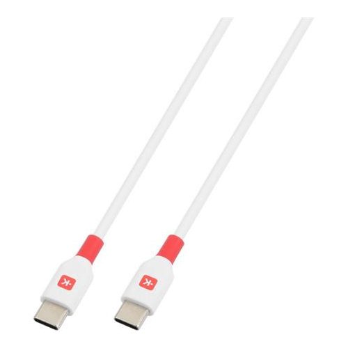 Töltőkábel, USB-C/USB-C, gyorstöltés, 2m, SKROSS, fehér