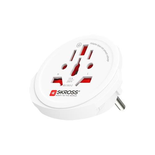 Adapter, Európába utazóknak, földelt, SKROSS