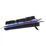 Billentyűzet, vezetékes, gaming, fém, USB, HUN, SPEEDLINK "LUNERA RGB Rainbow", fekete