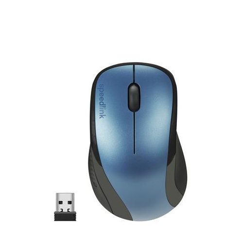 Egér, vezeték nélküli, optikai, USB, SPEEDLINK "Kappa", kék