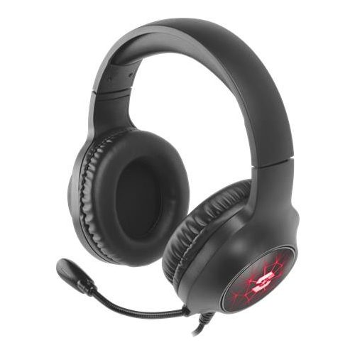 Fejhallgató, mikrofonnal, vezetékes, gaming, USB-A, SPEEDLINK "VIRTAS Illuminated 7.1", fekete