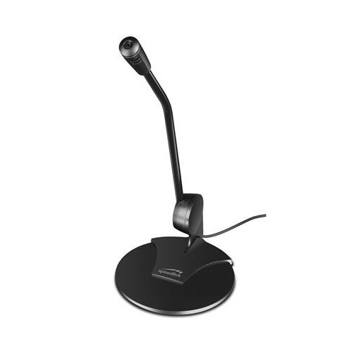 Mikrofon, asztali,vezetékes, 3,5 mm jack, SPEEDLINK "Pure", fekete