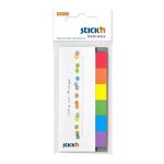 Jelölőcímke, papír, 7x30 lap, 45x15 mm, STICK N, szivárvány színek