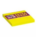 Öntapadó jegyzettömb, 76x76 mm, 90 lap, STICK N "Extra Sticky", neon sárga