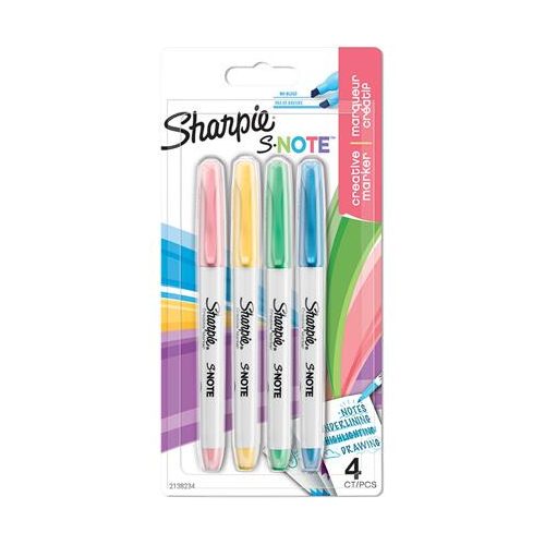 Rostirón készlet, vágott,  SHARPIE "S-Note", 4 különböző szín