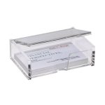 Névjegytartó doboz, műanyag, 80 db, SIGEL, víztiszta