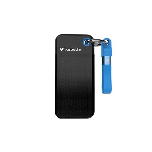 SSD (külső memória) 1TB, USB 3.2 Gen2, VERBATIM "Pocket SSD", fekete/kék