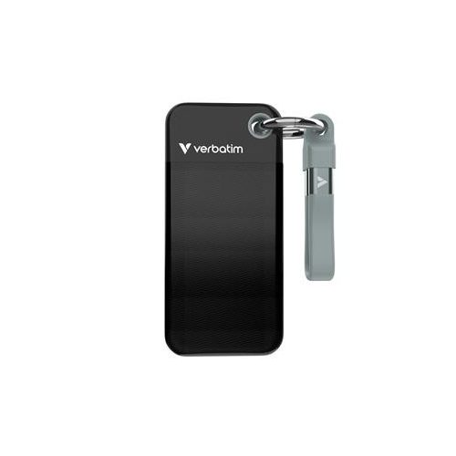 SSD (külső memória) 1TB, USB 3.2 Gen2, VERBATIM "Pocket SSD", fekete/szürke