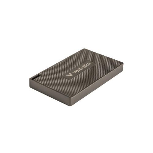 SSD (külső memória) 512GB, USB-C 3.2 Gen2, VERBATIM "Metal Mini SSD", fekete