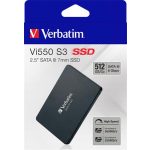 SSD (belső memória), 512GB, SATA 3, 500/520MB/s, VERBATIM "Vi550"