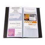 Névjegytartó, műbőr, 192 db-os, SIGEL, fekete