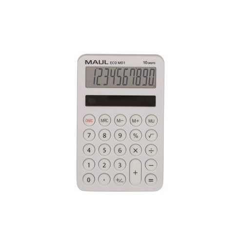 Számológép, asztali, 10 számjegy, MAUL "Eco MD 1", fehér