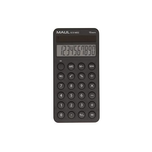 Számológép, asztali, 10 számjegy, MAUL "Eco MD 2", fekete