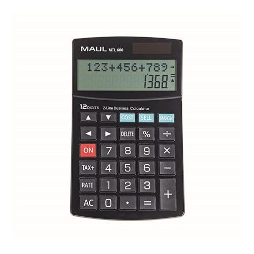 Számológép, asztali, 12 számjegy, kétsoros, MAUL "MTL 600"