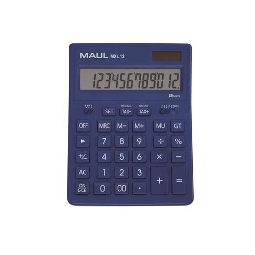 Számológép, asztali, 12 számjegy, MAUL "MXL 12", kék