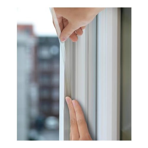 Ajtó- és ablaktömítő szalag, 9 mm x 6 m, TESA "tesamoll® Premium Flexible", átlátszó