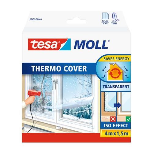 Ablakszigetelő fólia, 1,5 m x 4 m, TESA "tesamoll®"