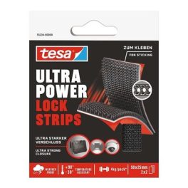   Tépőzáras rögzítőszalag, kétoldalas, 25 x 50 mm, TESA "Ultra Power Lock"