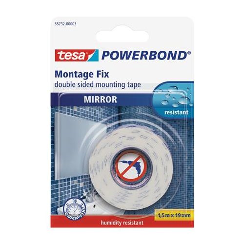 Tükörragasztó szalag, 19 mm x 1,5 m, TESA "Powerbond"