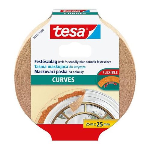 Festő- és mázolószalag, ívekhez, 25 mm x 25 m, TESA "Perfect Curves"