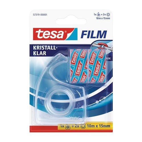 Ragasztószalag-adagoló, kézi, TESA + 2 db 15mm x 10 m ragasztószalag