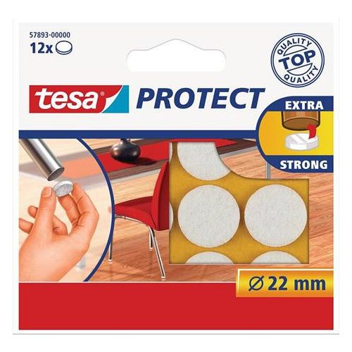 Filckorong, karcolásgátló, 22 mm, TESA "Protect", fehér