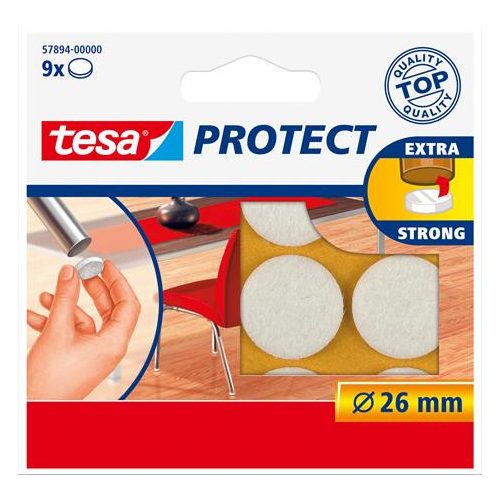 Filckorong, karcolásgátló, 26 mm, TESA "Protect®", fehér