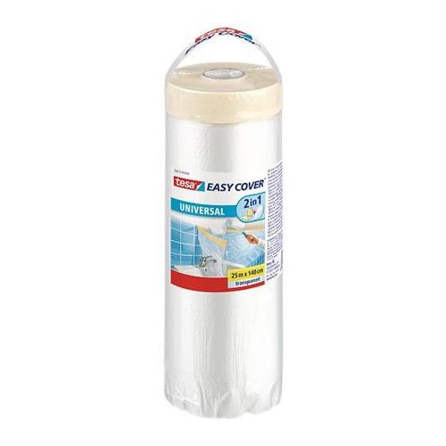 Takarófólia festőszalaggal, 1,4 x 25 m, TESA "Easy Cover Universal"