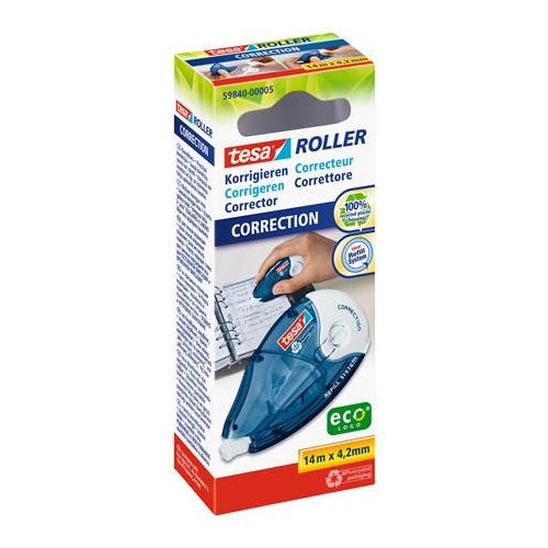Hibajavító roller, 4,2 mm x 14 m, utántölthető, TESA "ecoLogo®"