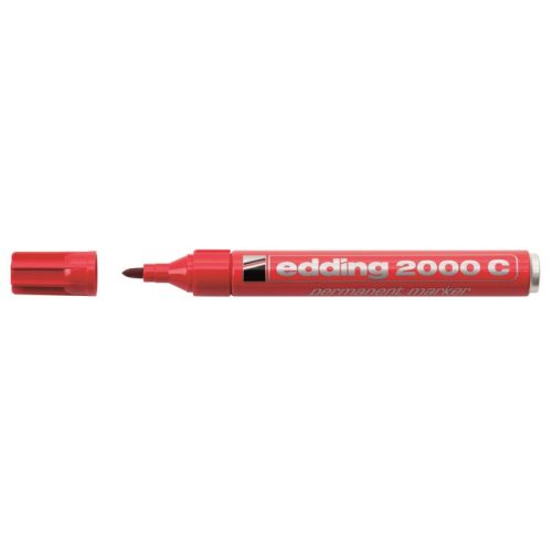 Alkoholos marker, 1,5-3 mm, kúpos, EDDING "2000", piros
