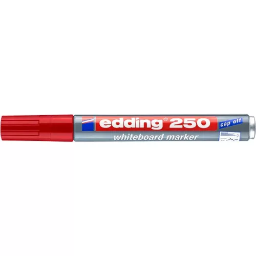 Tábla- és flipchart marker, 1-3 mm, kúpos, EDDING "250", piros