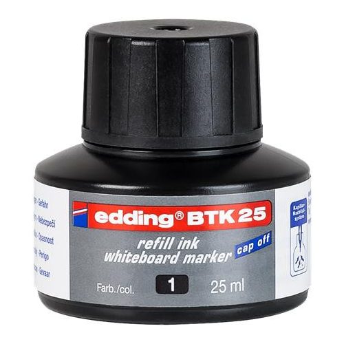 Utántöltő tábla- és flipchart markerhez, EDDING "BTK 25", fekete