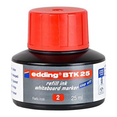 Utántöltő tábla- és flipchart markerhez, EDDING "BTK 25", piros