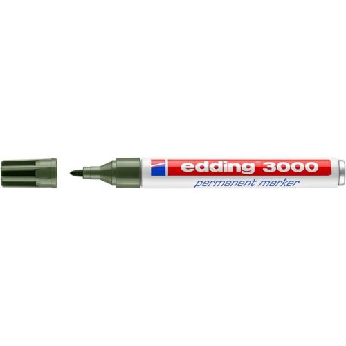 Alkoholos marker, 1,5-3 mm, kúpos, EDDING "3000", olívazöld