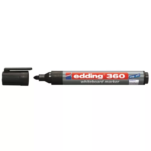 Tábla- és flipchart marker, 1,5-3 mm, kúpos, EDDING "360", fekete