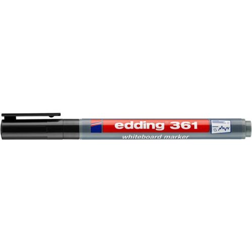 Tábla- és flichart marker, kúpos, 1 mm, EDDING "361", fekete