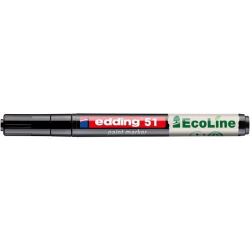 Lakkmarker, 1-2 mm, EDDING "51", fekete