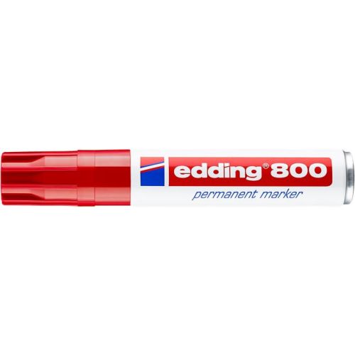 Alkoholos marker, 4-12 mm, vágott, EDDING "800", piros