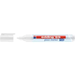   Üvegtábla marker, 1,5-3 mm, kúpos, EDDING "95", fehér