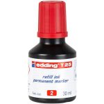 Utántöltő alkoholos markerhez, EDDING "T25", piros